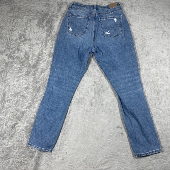 American Eagle Mom Jeans Women’s Size 4 Blue Distressed - Picture 8 of 8